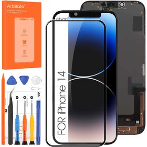 Screen for iPhone 14 Screen Replacement for iPhone A2882 LCD Screen A2649,A2881,A2884,A2883 3D Touch Display Digitizer Assembly Repair Parts（Black）