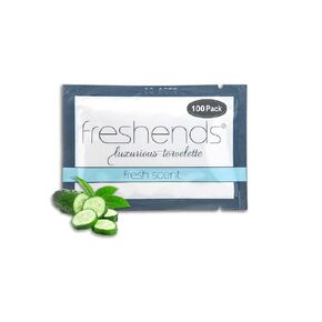 Luxurious Towelette Bundle - For Sensitive Skin - Ideal for Hotels, Airbnb, Clubs, Bars, and Weddings - Flushable Wipes- Fresh Scent- Travel Sized Wet Wipes - 100 Count Pack (Gray)
