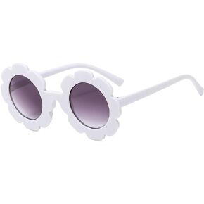 Round Flower Sunglasses for Girls Kids Sunglasses Baby Flower Shaped Cute Glasses UV Protection Outdoor Beach Eyewear