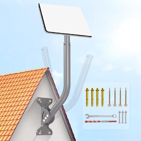حامل Starlink قابل للتعديل، طقم تركيب Starlink، طقم تثبيت على الحائط Starlink مع محول تثبيت Starlink متوافق مع V2 Starlink، حامل حائط طويل Starlink للجدار أو السقف أو التركيب in Kuwait