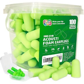 100Pcs(50pairs) Soft Foam Ear Plugs,Shuaiguoqi Soft Slow Rebound EarPlugs Disposable Ear Plugs for Sleeping Noise Cancelling Construction-Site Study Shooting Snoring Travel