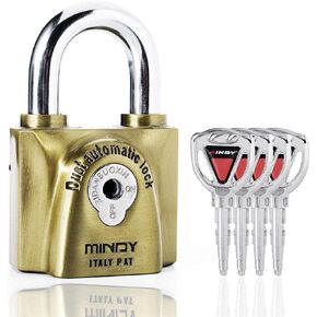 Mindy 60mm Heavy Duty Waterproof Keyed Padlock with 4 Keys