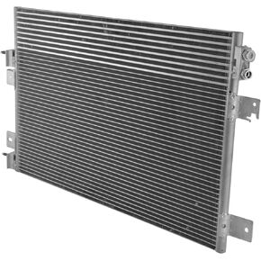 TRQ AC Condenser A/C Air Conditioning w/Trans Cooler Compatible with Chrysler Dodge Jeep