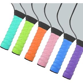 6Pcs Pickleball Paddle Grip Tape, Pickleball Anti-Slip Perforated Super Absorbent Pickleball Overgrip Handle Replacement Wrap for Pickleball Paddle
