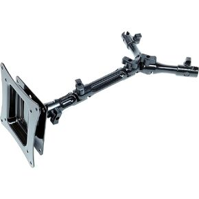 Headrest Mount Bracket for TV & Monitor : All Sturdy Short Length Y-Shaped Metal Supports Added one More 95 mm Joint and Lift Off Type VESA Standard Steel Plate : Easy to Insert and Remove Way