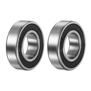 uxcell 60/28-2RS Deep Groove Ball Bearing, 2pcs 28mm x 52mm x 12mm Hign Carbon Chrome Steel Z1 Double Rubber Sealed Bearing