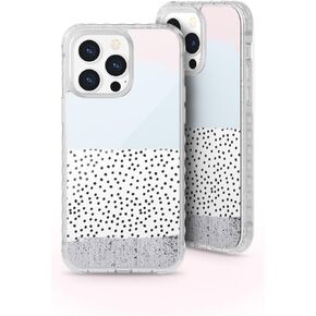 AknaCase Clear Case for iPhone 14 Pro Max Vintage Floral, Never-Fall Series Super Grip High Impact Silicon Cover with Ultra Full HD Graphics (Design 103554-US)
