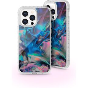 حافظة AknaCase الشفافة لهاتف iPhone 14 Pro Max Vintage Floral، سلسلة Never-Fall، غطاء سيليكون عالي التأثير مع رسومات فائقة الدقة (تصميم 103554-US)