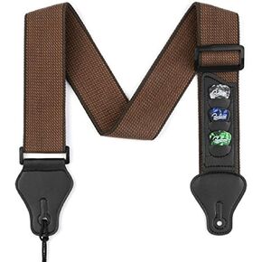 BestSounds Guitar Strap for Acoustic, Electric Bass Guitars with Pick Holders for Men Women and Kids