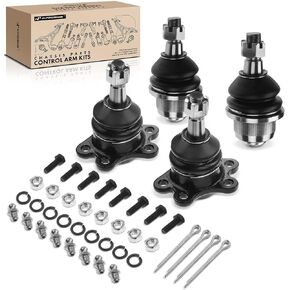 A-Premium Set of 4, Front Upper & Lower Ball Joints Kit, Compatible with Chevrolet Tahoe 1995-2000, K1500/2500 (Suburban) 1995-1999, GMC Yukon 1995-2000, K1500 (Suburban) 1995-1999, K2500 1995-1998