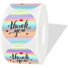 Starboling Thank You Sticker,500pcs 1.5Inch Kraft Paper Thank You for Supporting My Small Business Stickers,for Supporting My Business Supplies Packing,Envelopes,Gift Wraps and Crafts