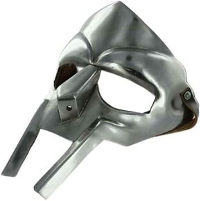 WAIZ Gladiator Face Mask Helmet Hand Forged Sca Larp Helmet Roman Armor