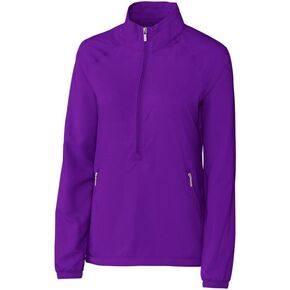 Cutter & Buck Women's Cb Weathertec L/s Jackie 3/4 Zip Pullover Windbreaker