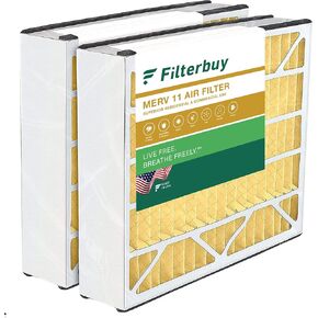 Filterbuy 20x25x5 Air Filter MERV 11 Allergen Defense (2-Pack), Pleated HVAC AC Furnace Air Filters for Trion Air Bear, Generalaire, Skuttle, and Ultravation (Actual Size: 19.63 x 24.13 x 4.88 Inches)