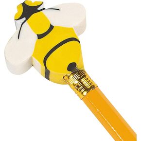 Fun Express Busy Bee Erasers for Kids bulk- 24 Pencil Toppers in Kuwait