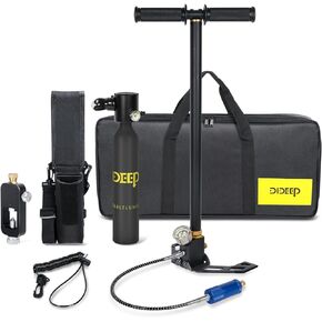 Scuba Tank Diving, 0.5L Capacity Mini Scuba Tank for 7-10 Minutes Underwater Breathing, Portable Lung Tank with Pump Suitable for Underwater Exploration Rescue