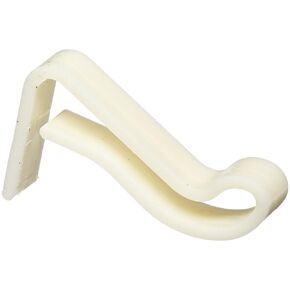 Cortina ABS Plastic Barricade Tape Clip, 03-500-BTC, 1/2" width x 1-1/2" Height, White (Pack of 5)