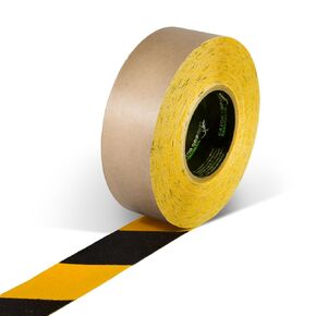Premium 60 Grit Hazard Stripe Anti-Slip Adhesive Tape, Indoor/Outdoor, Great for Stairs, Docks & Ramps, Yellow/Black, 2 inch x 60 ft,SG3902YB