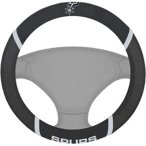 FANMATS 14891 NBA San Antonio Spurs Polyester Steering Wheel Cover , 15"x15"