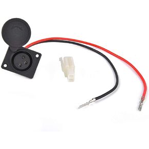 XLR Charging Port Socket for EVO 500 800 Razor MX500 650 Izip Schwinn E Scooter w/Free Compatible Connector & Cable