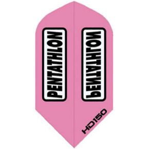 US Darts 3 Sets (9 Flights) Pentathlon HD150 Pink Slim Dart Flights - 150 Micron - Ex-Tough