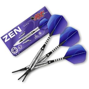 Shot! Darts Plastic Tip, Zen Budo (23g/ 24g/ 26g) 80% Tungsten, Center Balanced, Bomber Shape, Handcrafted Professional Darts & Flights Made in New Zealand, Plastic Tip Darts for Electronic Dartboard