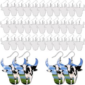 144 pcs sublimation earring blanks bulk MDF Animals Double-Sided printing Halloween Christmas Sublimation Earring Blanks with Earring Hooks and Jump Rings (Butterfly)