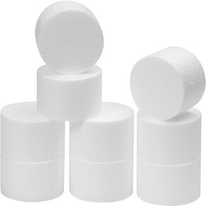 3 Inch Foam Circles for 9-Pack 2 Inch Thick, Crafts, Polystyrene Circles for DIY Crafts School Supplies Decorations(White