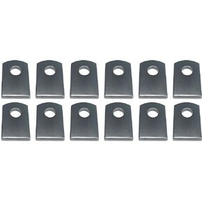 Metal Magery Weld On Steel Flat Tab Brackets 1" X 1-1/2" X 1/8" Weld Tab Pack of 12