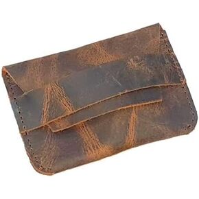 Genuine Leather Premium Quality Handmade Business Card Holder Case for Men and Women (Vintage Brown)