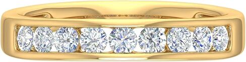 FINEROCK 1/2 Carat Channel Set Diamond Wedding Band Ring in 14K Gold in Saudi Arabia