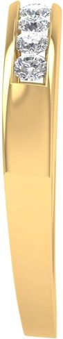 FINEROCK 1/2 Carat Channel Set Diamond Wedding Band Ring in 14K Gold in Saudi Arabia