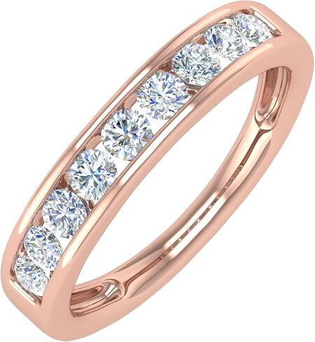 FINEROCK 1/2 Carat Channel Set Diamond Wedding Band Ring in 14K Gold in Saudi Arabia