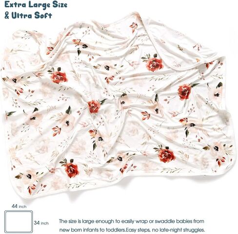 GRSSDER Reversible Baby Swaddle Blankets 2 Pack, Super Soft Jersey Knit Baby Quilt Blanket for Baby Boys, Stretchy Breathable Receiving Blankets 34 x 44 Extra Large for Swaddling, Sea Fish & Space in Saudi Arabia