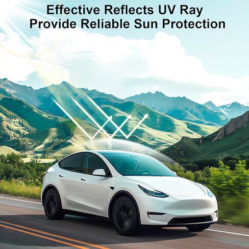 مظلة سقف Tesla Model Y مطورة لعام 2024، ملحقات بدون تبلد من طراز Tesla Y مظلة فتحة سقف قابلة للطي مع حقيبة تخزين، عازل للحماية من الأشعة فوق البنفسجية غطاء سقف يحجب الشمس 2021-2024 in Kuwait