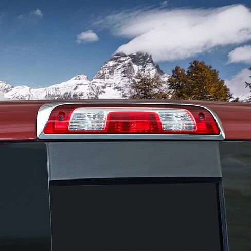 Carbon Fiber Tail Light Lamp Cover, High Mount 3rd Third Brake Light Cover Trim for 2014-2018 GMC Sierra & Chevy Silverado in Saudi Arabia