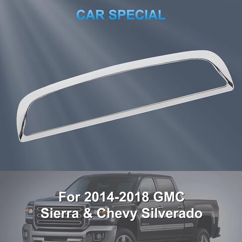 Carbon Fiber Tail Light Lamp Cover, High Mount 3rd Third Brake Light Cover Trim for 2014-2018 GMC Sierra & Chevy Silverado in Saudi Arabia