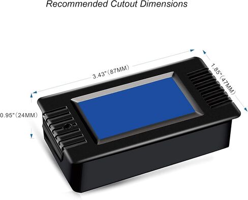 CrocSee AC 80-260V 100A CRS-022B شاشة LCD رقمية الجهد الكهربي الحالي تردد الطاقة عامل الطاقة مقياس التيار الكهربائي الفولتميتر مع محول تيار أساسي منفصل 100A in Saudi Arabia