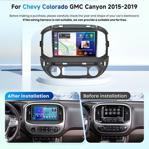 2G+64G لسيارة Chevy Colorado GMC Canyon 2015-2019 Android 13 ستيريو مع Carplay لاسلكي Android Auto، شاشة لمس 9 بوصة راديو السيارة يدعم GPS/WiFi/Bluetooth/FM/SWC/HD كاميرا احتياطية in Saudi Arabia