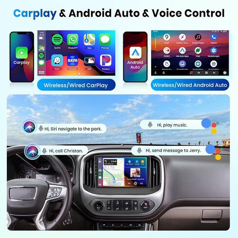 2G+64G لسيارة Chevy Colorado GMC Canyon 2015-2019 Android 13 ستيريو مع Carplay لاسلكي Android Auto، شاشة لمس 9 بوصة راديو السيارة يدعم GPS/WiFi/Bluetooth/FM/SWC/HD كاميرا احتياطية in Saudi Arabia
