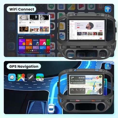 2G+64G لسيارة Chevy Colorado GMC Canyon 2015-2019 Android 13 ستيريو مع Carplay لاسلكي Android Auto، شاشة لمس 9 بوصة راديو السيارة يدعم GPS/WiFi/Bluetooth/FM/SWC/HD كاميرا احتياطية in Saudi Arabia