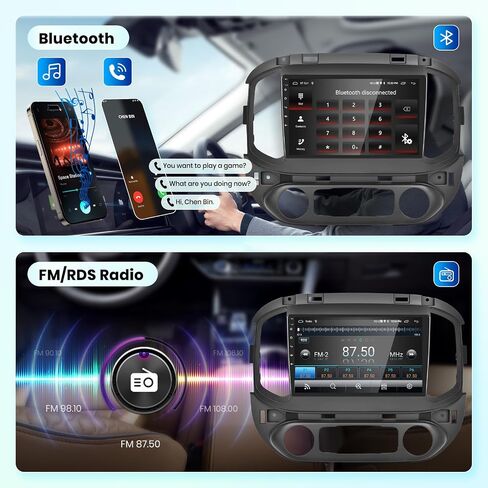 2G+64G لسيارة Chevy Colorado GMC Canyon 2015-2019 Android 13 ستيريو مع Carplay لاسلكي Android Auto، شاشة لمس 9 بوصة راديو السيارة يدعم GPS/WiFi/Bluetooth/FM/SWC/HD كاميرا احتياطية in Saudi Arabia