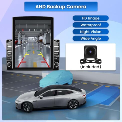 2+64GB Android 13 Car Stereo Double Din Wireless Apple Carplay, 9.7 Inch Vertical Touchscreen Car Radio witj Bluetooth, Android Auto, GPS Navigation, WiFi Connection, HiFi, FM/RDS, Siri, Backup Cam in Saudi Arabia