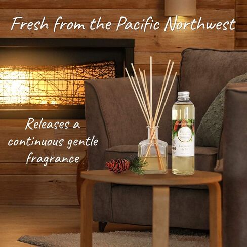 Fir & Lavender Essential Oil Reed Diffuser Refill — Natural Aromatherapy Essential Oil for Reed Diffusers — Essential Oils for Diffusers, Home & SPA by Victoria's Lavender — Up to 1 Year Supply, 8oz in Saudi Arabia