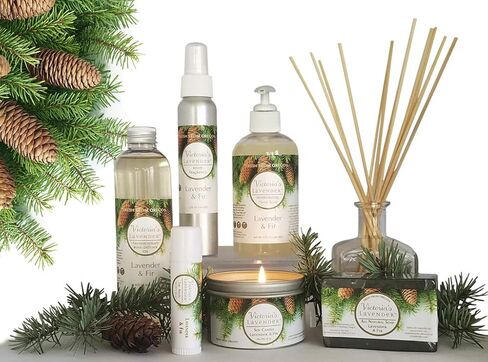 Fir & Lavender Essential Oil Reed Diffuser Refill — Natural Aromatherapy Essential Oil for Reed Diffusers — Essential Oils for Diffusers, Home & SPA by Victoria's Lavender — Up to 1 Year Supply, 8oz in Saudi Arabia
