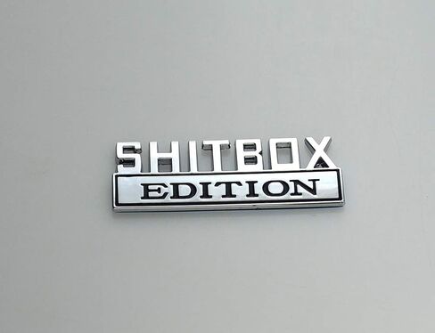 1x SHITBOX EDITION emblem 3D Fender Badge Decal Car Truck Replacement for Chevy Silverado 1500 2500 Chevrolet C10 C15 (Black Red) in Kuwait