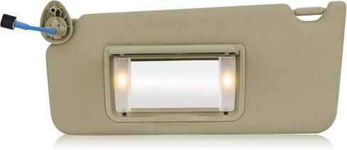 Left Driver Side Sun Visor Fit for Honda Accord 2008 2009 2010 2011 2012 Beige with Light Replace # 83280-TA0-A91ZB in Saudi Arabia