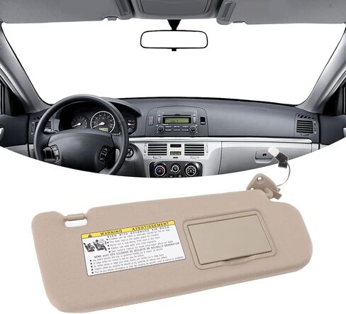 Sun Visor Assembly Car Sun Visor Car Inside Sun Visor With Makeup Mirror 852013K010QD Replacement for Hyundai Sonata 2006‑2008(Left) (Left) in Saudi Arabia