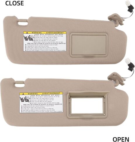 Sun Visor Assembly Car Sun Visor Car Inside Sun Visor With Makeup Mirror 852013K010QD Replacement for Hyundai Sonata 2006‑2008(Left) (Left) in Saudi Arabia