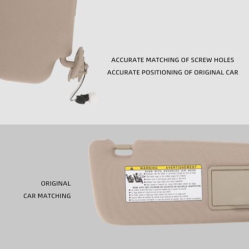Sun Visor Assembly Car Sun Visor Car Inside Sun Visor With Makeup Mirror 852013K010QD Replacement for Hyundai Sonata 2006‑2008(Left) (Left) in Saudi Arabia
